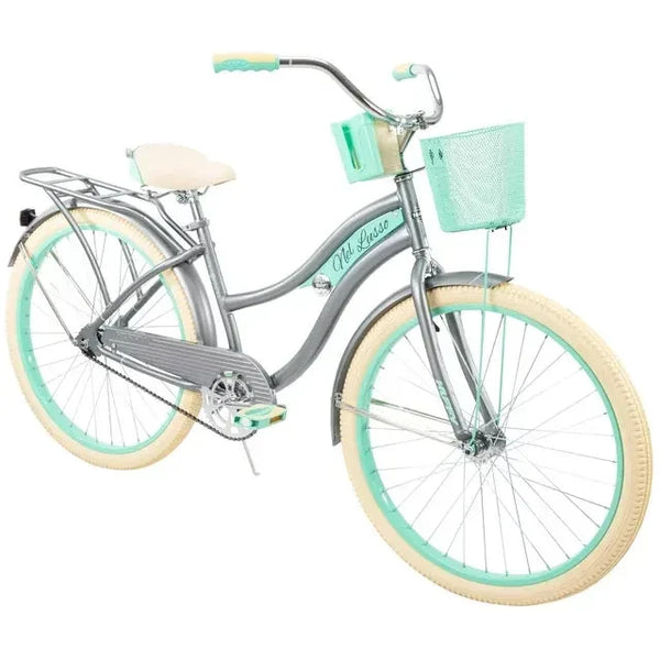 Huffy 26 Inch Wheel Nel Lusso Huffy Classic Women Cruiser Bike Gray Green