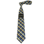 Men's Nicole Miller Tie Classic Woven Silky Feel #Nicole-3 Yellow Blue Checker
