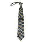 Men's Nicole Miller Tie Classic Woven Silky Feel #Nicole-3 Yellow Blue Checker