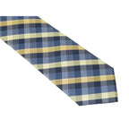 Men's Nicole Miller Tie Classic Woven Silky Feel #Nicole-3 Yellow Blue Checker