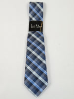 Men's Nicole Miller Tie Classic Woven Silky Feel #Nicole-1 Blue Checker