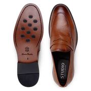 Belvedere Men's Shoes Slip On NOHR Italian luxury Deerskin Tan