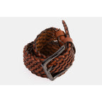 The Mclean Woven Brown Leather Belt