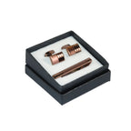 Men's Cufflink/Tie Bar Clip Set By Pierre Cavelli Turkey PCJ-10 Rose Gold