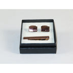 Men's Cufflink/Tie Bar Clip Set By Pierre Cavelli Turkey PCJ-10 Rose Gold