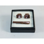 Men's Cufflink/Tie Bar Clip Set By Pierre Cavelli Turkey PCJ-11 Rose Gold