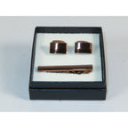 Men's Cufflink/Tie Bar Clip Set By Pierre Cavelli Turkey PCJ-12 Rose Gold