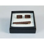 Men's Cufflink/Tie Bar Clip Set By Pierre Cavelli Turkey PCJ-13 Rose Gold