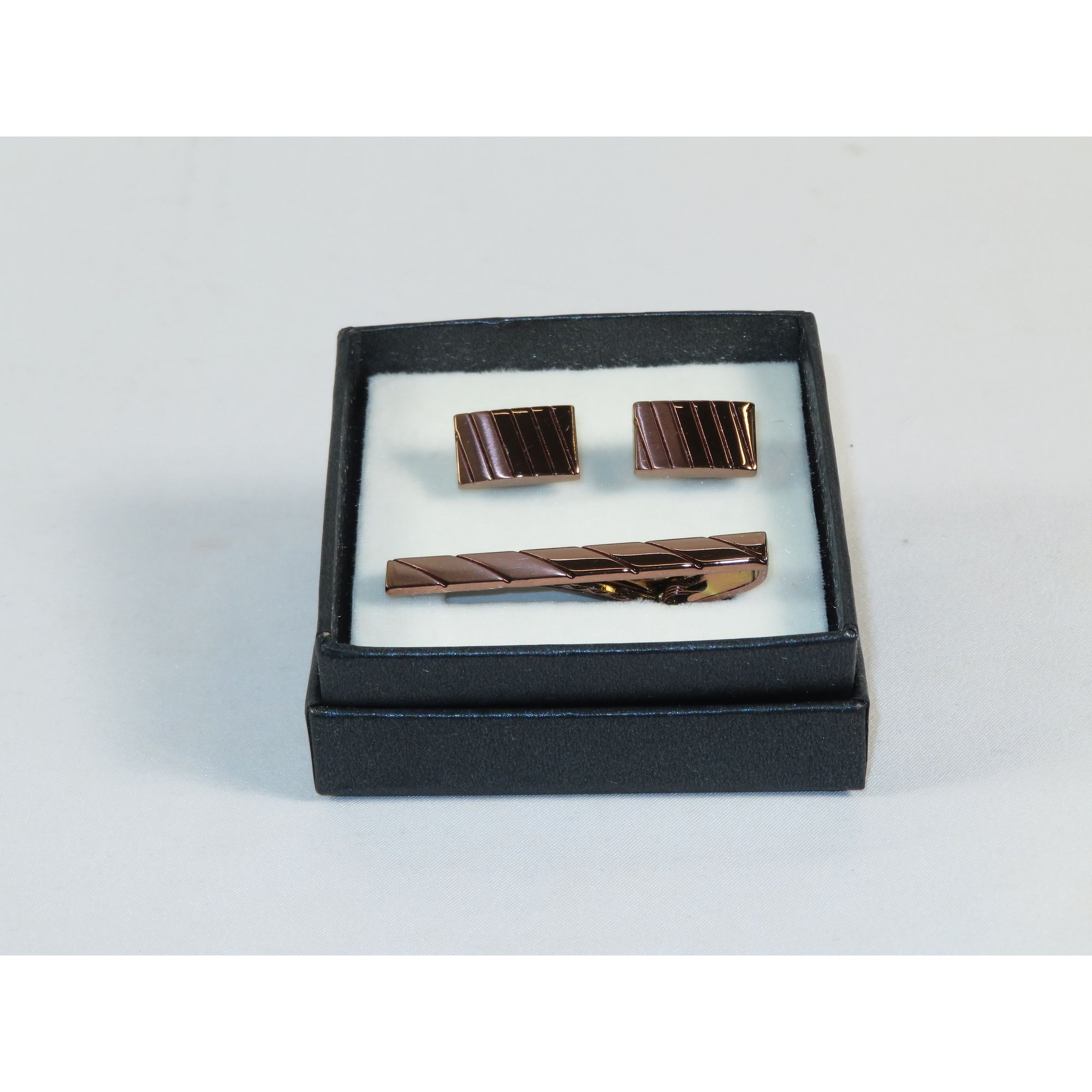 Men's Cufflink/Tie Bar Clip Set By Pierre Cavelli Turkey PCJ-14 Rose Gold