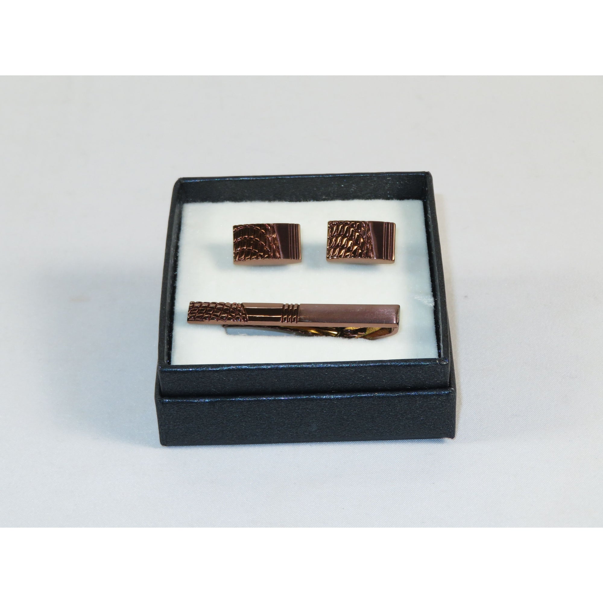 Men's Cufflink/Tie Bar Clip Set By Pierre Cavelli Turkey PCJ-15 Rose Gold