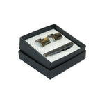 Men's Cufflink/Tie Bar Clip Set 3Pcs By Pierre Cavelli Turkey PCJ-16 Silver