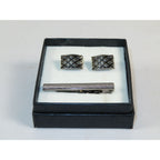 Men's Cufflink/Tie Bar Clip Set 3Pcs By Pierre Cavelli Turkey PCJ-18 Silver