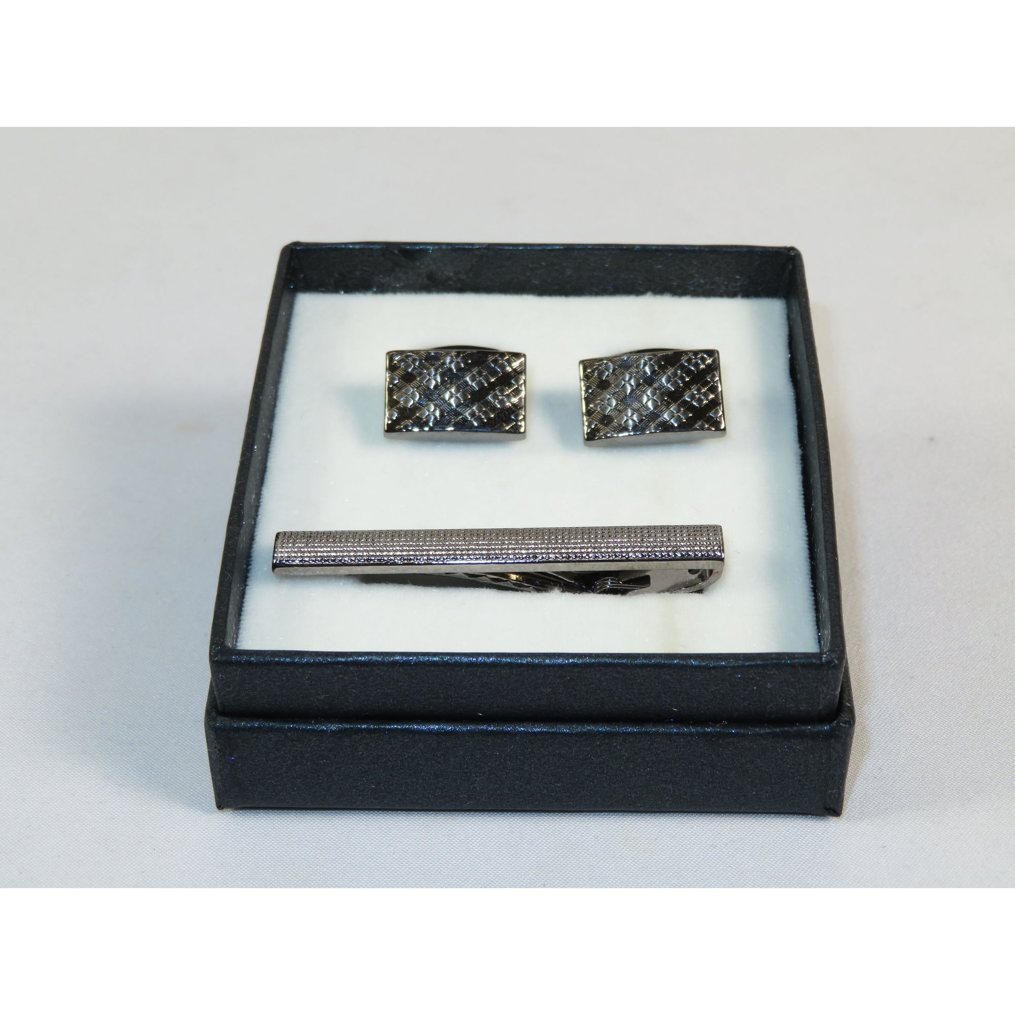 Men's Cufflink/Tie Bar Clip Set 3Pcs By Pierre Cavelli Turkey PCJ-18 Silver