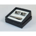 Men's Cufflink/Tie Bar Clip Set 3Pcs By Pierre Cavelli Turkey PCJ-20 Silver