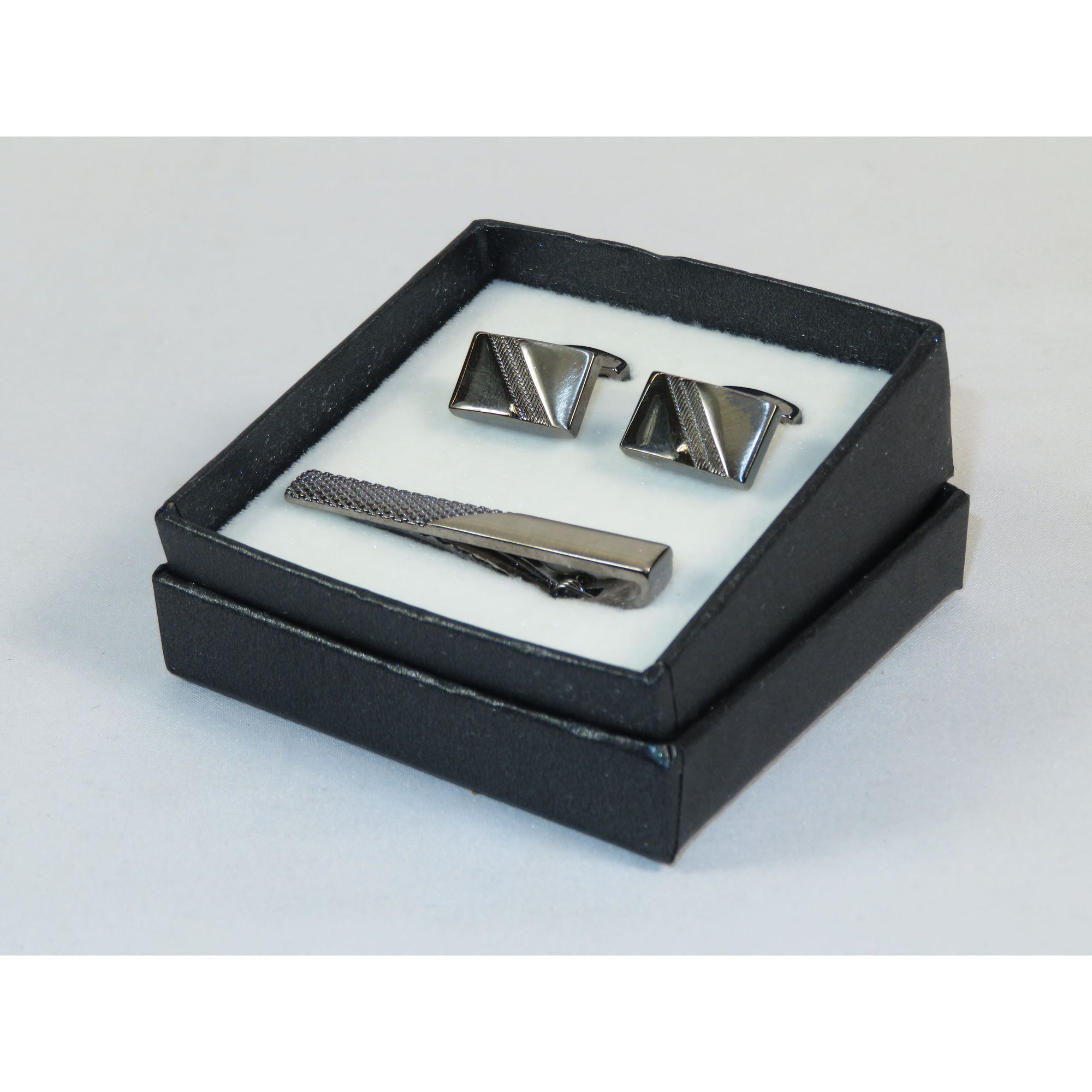 Men's Cufflink/Tie Bar Clip Set 3Pcs By Pierre Cavelli Turkey PCJ-20 Silver