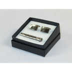 Men's Cufflink/Tie Bar Clip Set 3Pcs By Pierre Cavelli Turkey PCJ-21 Silver