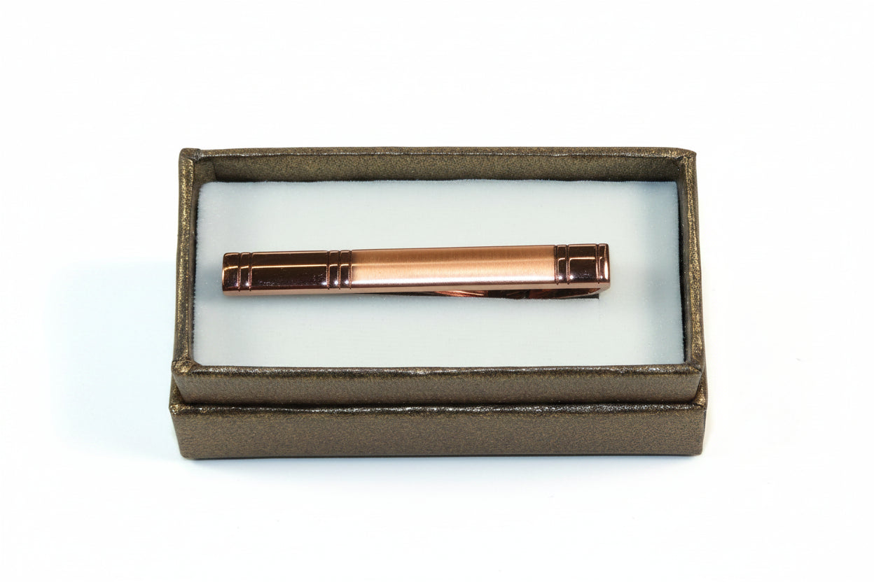 Men's Tie Bar Clip By Pierre Cavelli Turkey PCJ-4 Rose Gold Jewelry