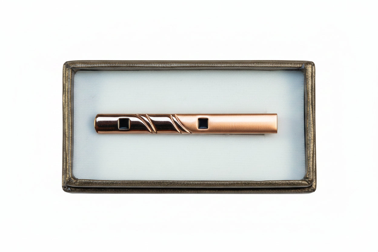 Men's Tie Bar Clip By Pierre Cavelli Turkey PCJ-5 Rose Gold Jewelry