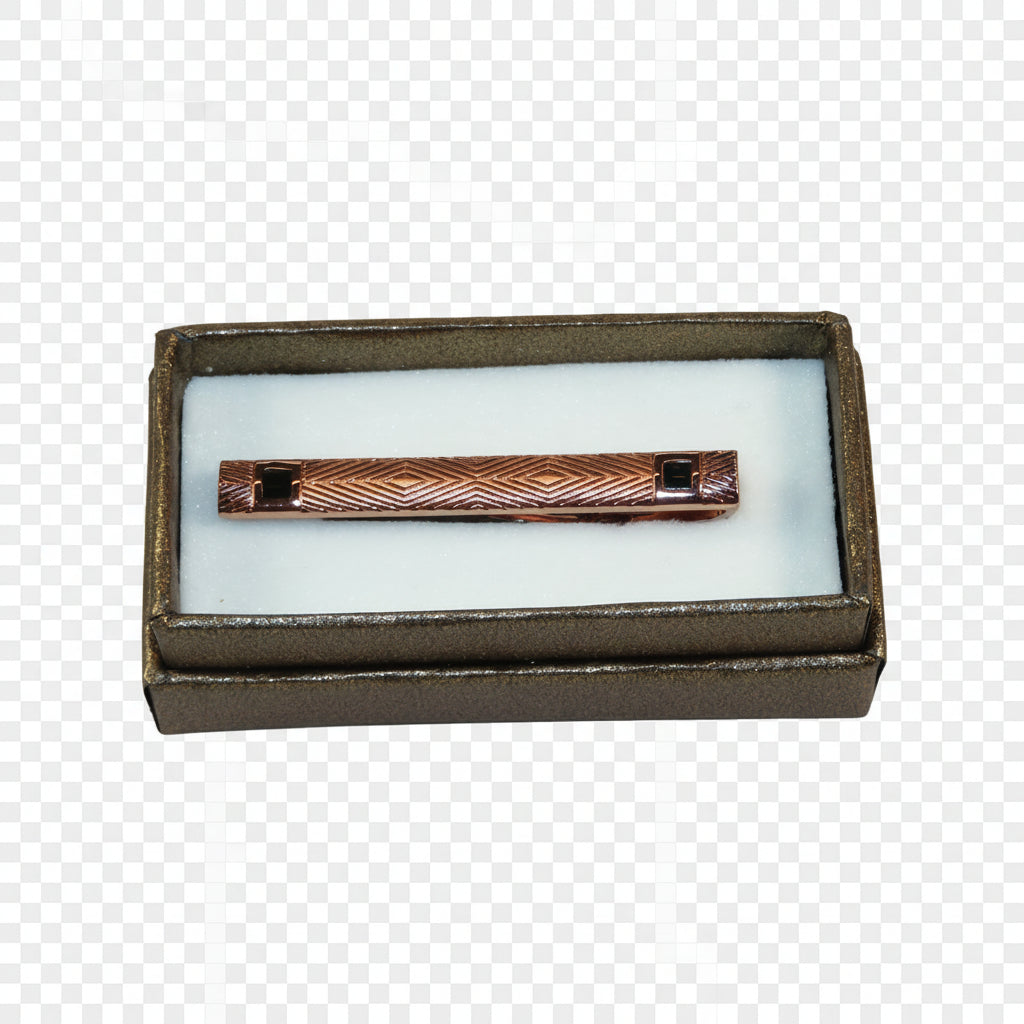 Men's Tie Bar Clip By Pierre Cavelli Turkey PCJ-7 Rose Gold Jewelry