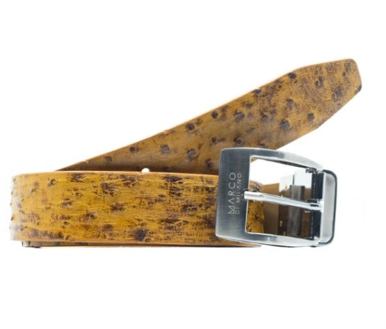 genuine exotic&nbsp;ostrich belt Domenico Antique Paja