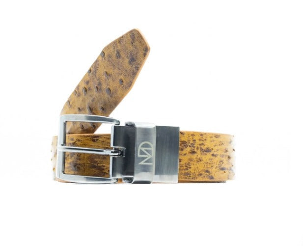 genuine exotic&nbsp;ostrich belt Domenico Antique Paja