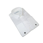 Men CEREMONIA Formal Tux Cotton Shirt Slim Fit Turkey #PLK 13 Crinkled White