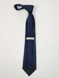 Men's Perry Ellis Tie Classic Satin Silky Feel #Perry-1 Solid Navy Blue