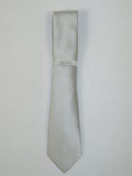 Men's Perry Ellis Tie Classic Satin Silky Feel #Perry-2 Solid Silver Gray