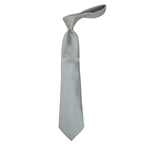 Men's Perry Ellis Tie Classic Satin Silky Feel #Perry-2 Solid Silver Gray