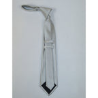 Men's Perry Ellis Tie Classic Satin Silky Feel #Perry-2 Solid Silver Gray