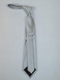 Men's Perry Ellis Tie Classic Satin Silky Feel #Perry-2 Solid Silver Gray