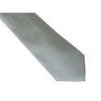 Men's Perry Ellis Tie Classic Satin Silky Feel #Perry-2 Solid Silver Gray