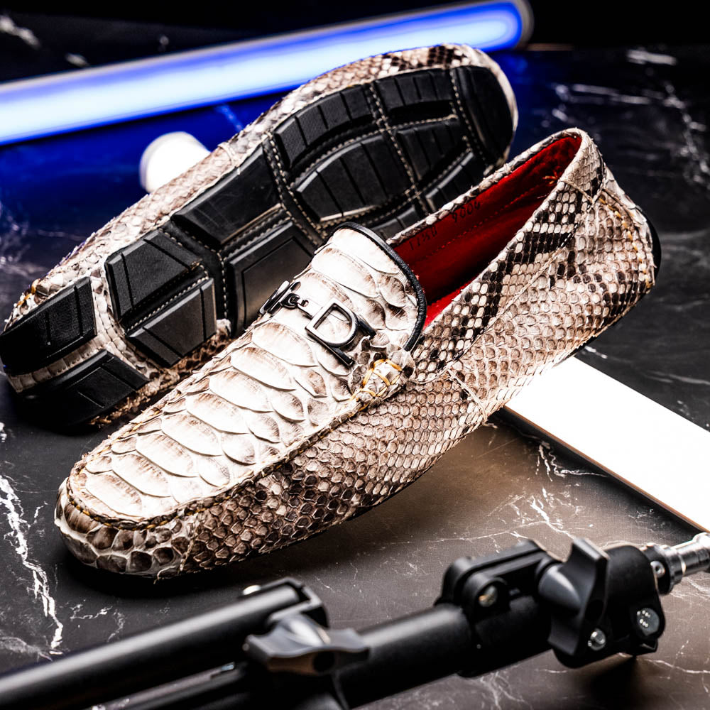 Python Original Skin Driver Shoes Pia Natural