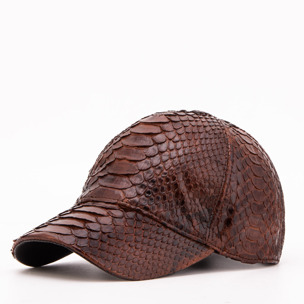 Boss Dark Brown  Snake Leather Cap