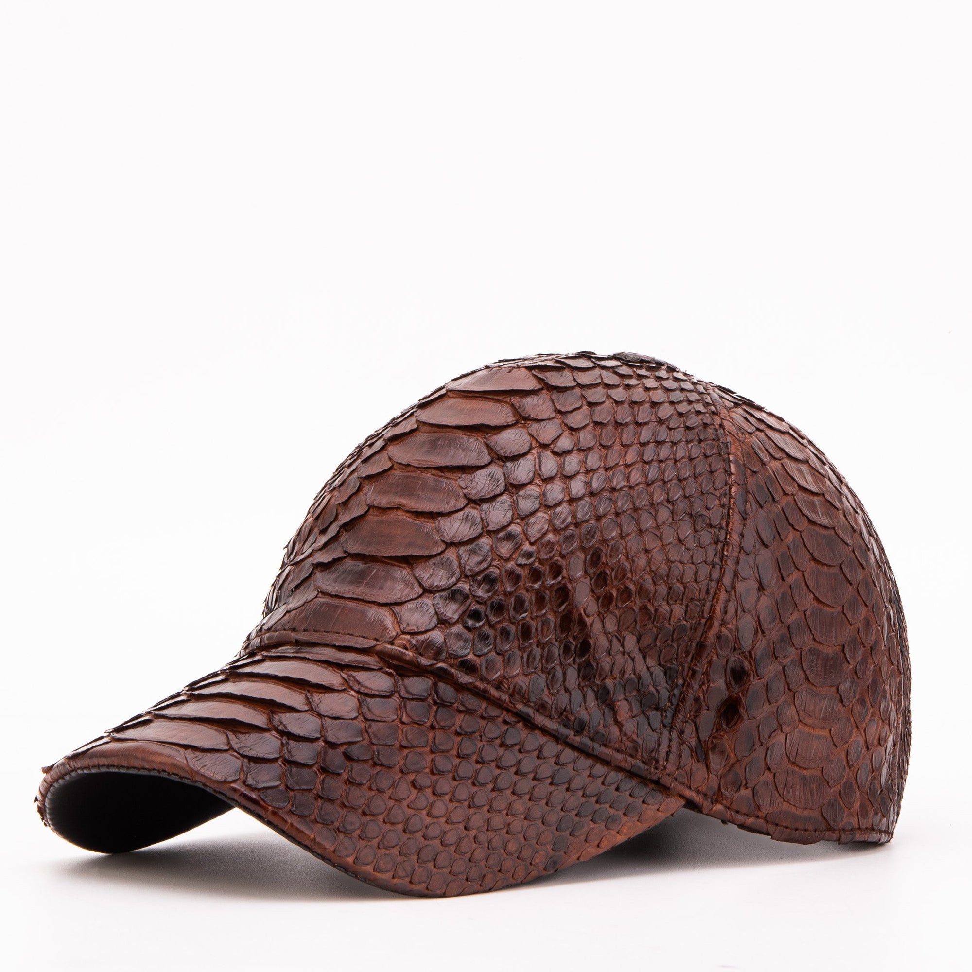 Boss Dark Brown  Snake Leather Cap
