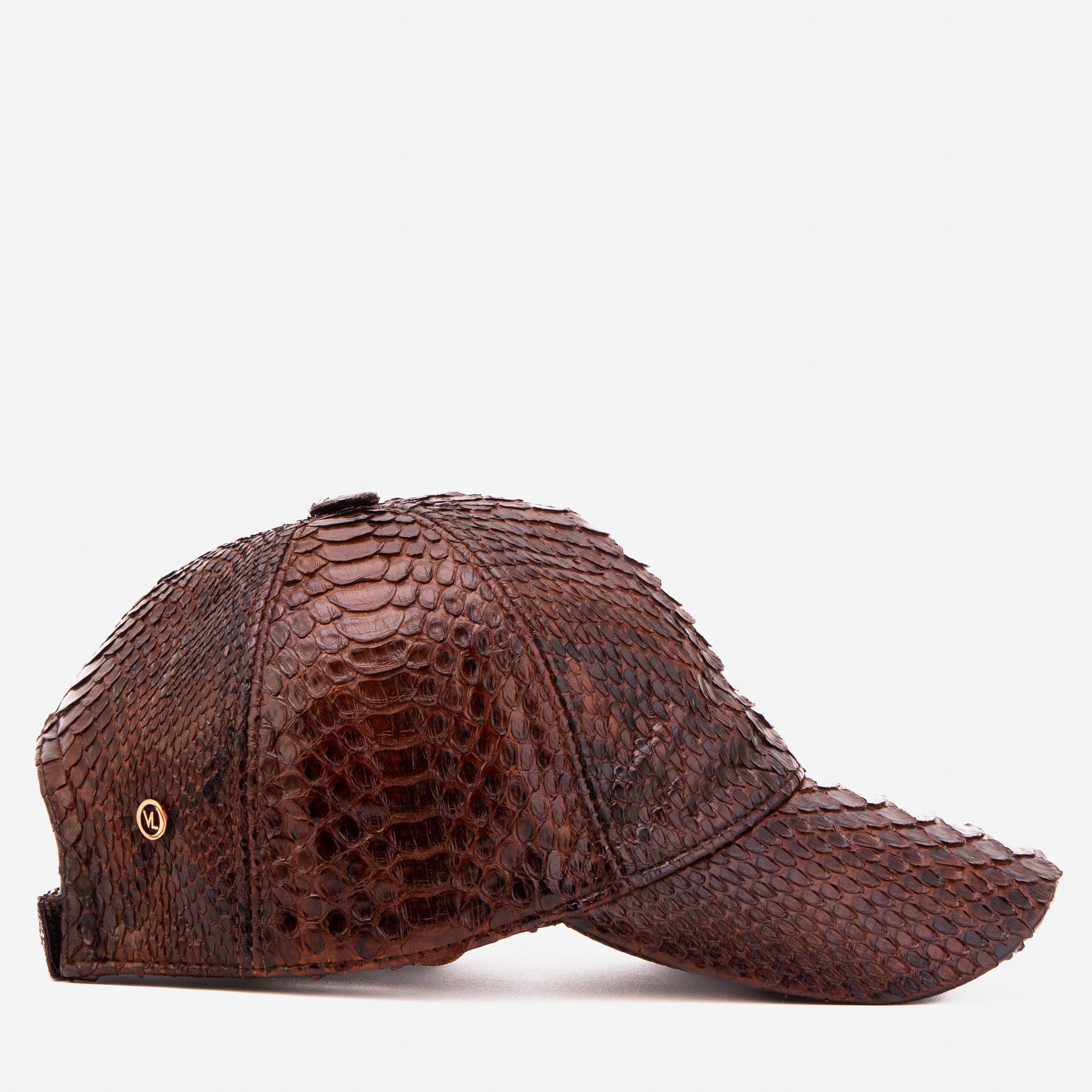 Boss Dark Brown  Snake Leather Cap