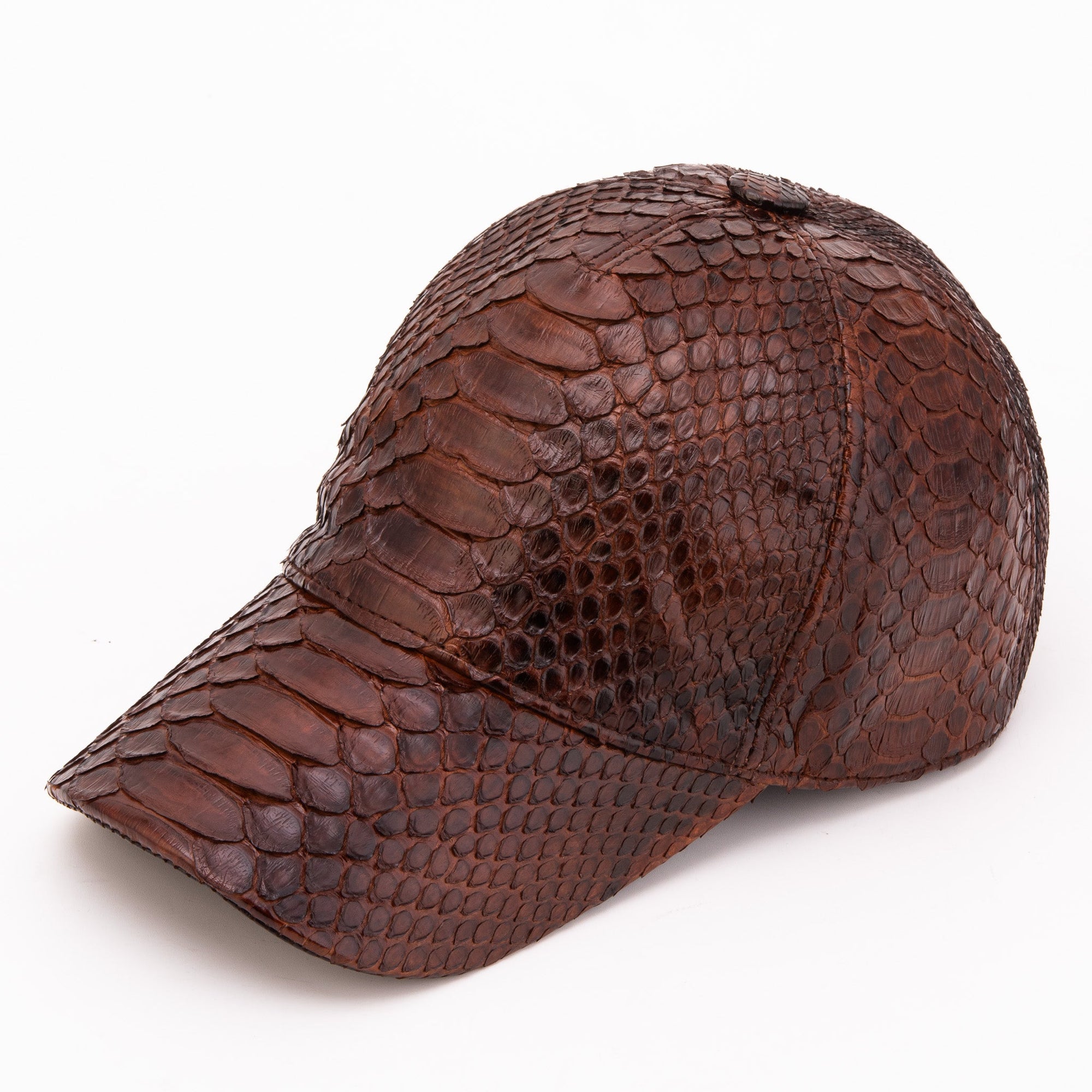 Boss Dark Brown  Snake Leather Cap