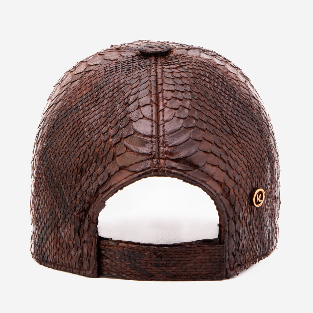 Boss Dark Brown  Snake Leather Cap