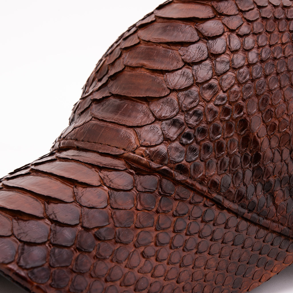 Boss Dark Brown  Snake Leather Cap