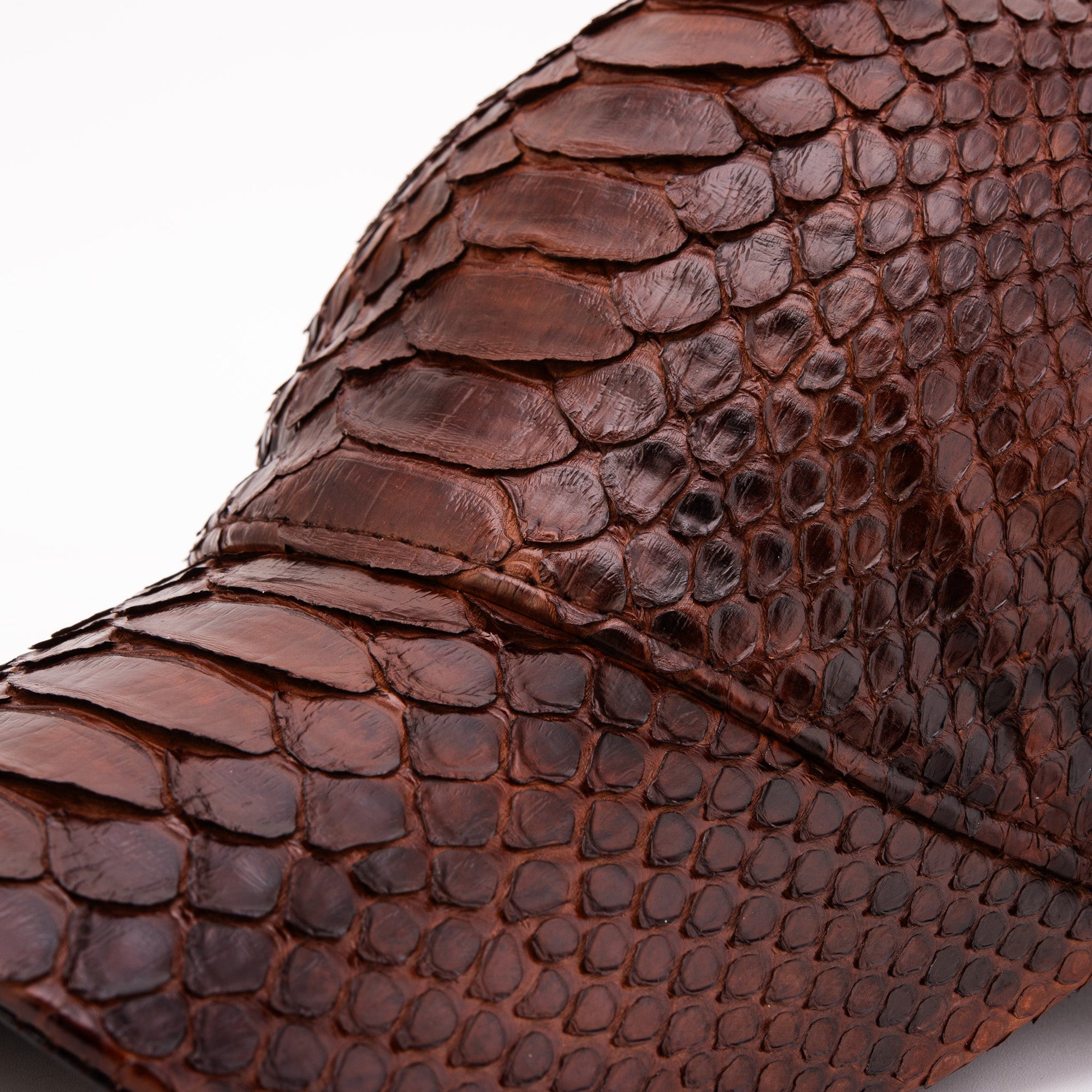 Boss Dark Brown  Snake Leather Cap