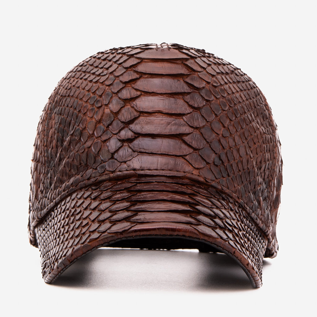 Boss Dark Brown  Snake Leather Cap