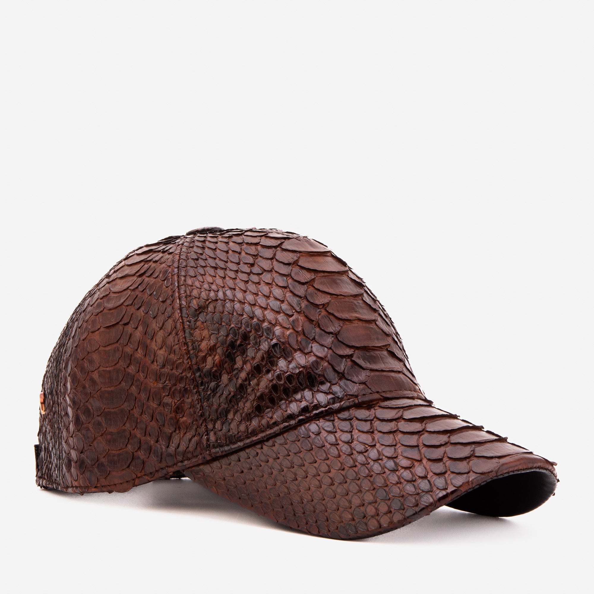 Boss Dark Brown  Snake Leather Cap