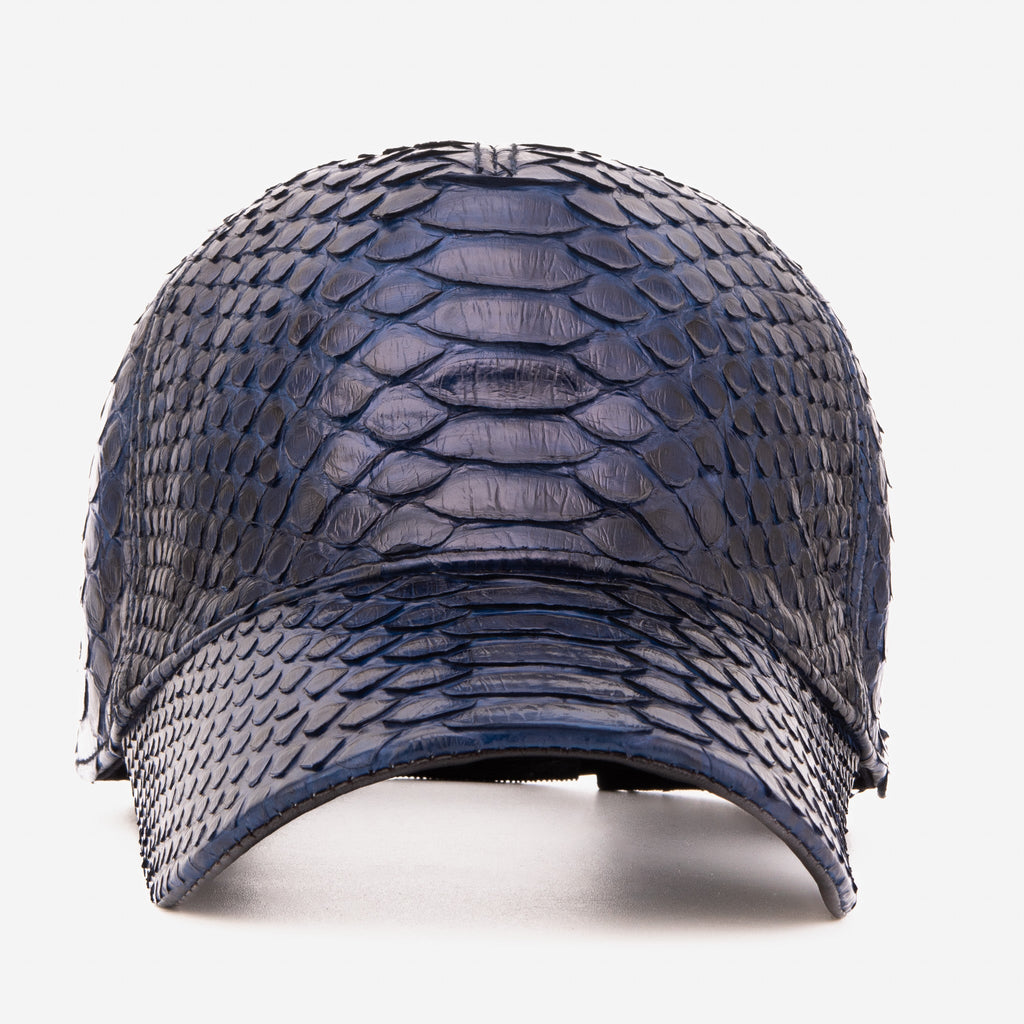 Boss Navy Blue Snake Leather Cap