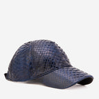 Boss Navy Blue Snake Leather Cap