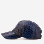 Boss Navy Blue Snake Leather Cap