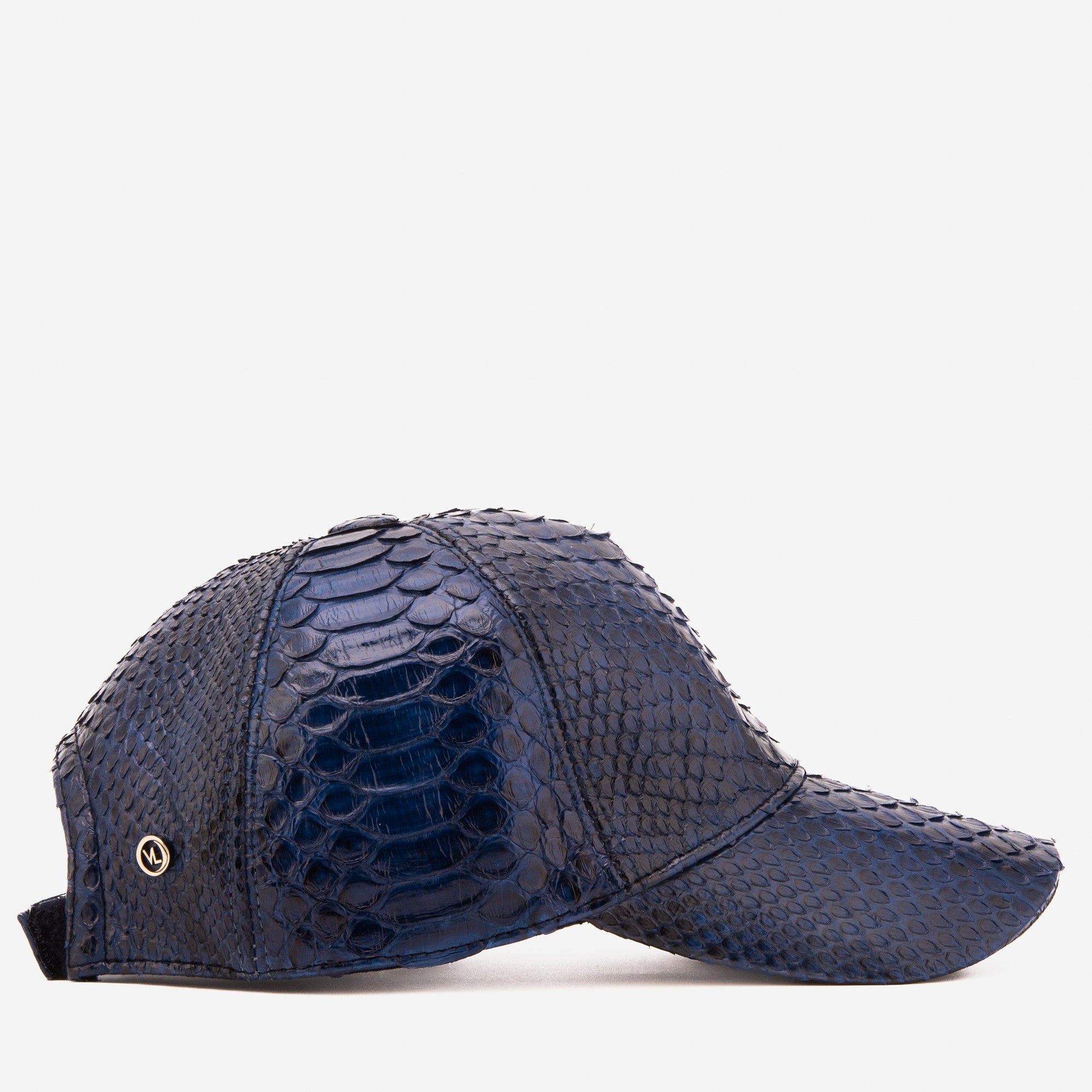 Boss Navy Blue Snake Leather Cap