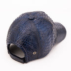 Boss Navy Blue Snake Leather Cap