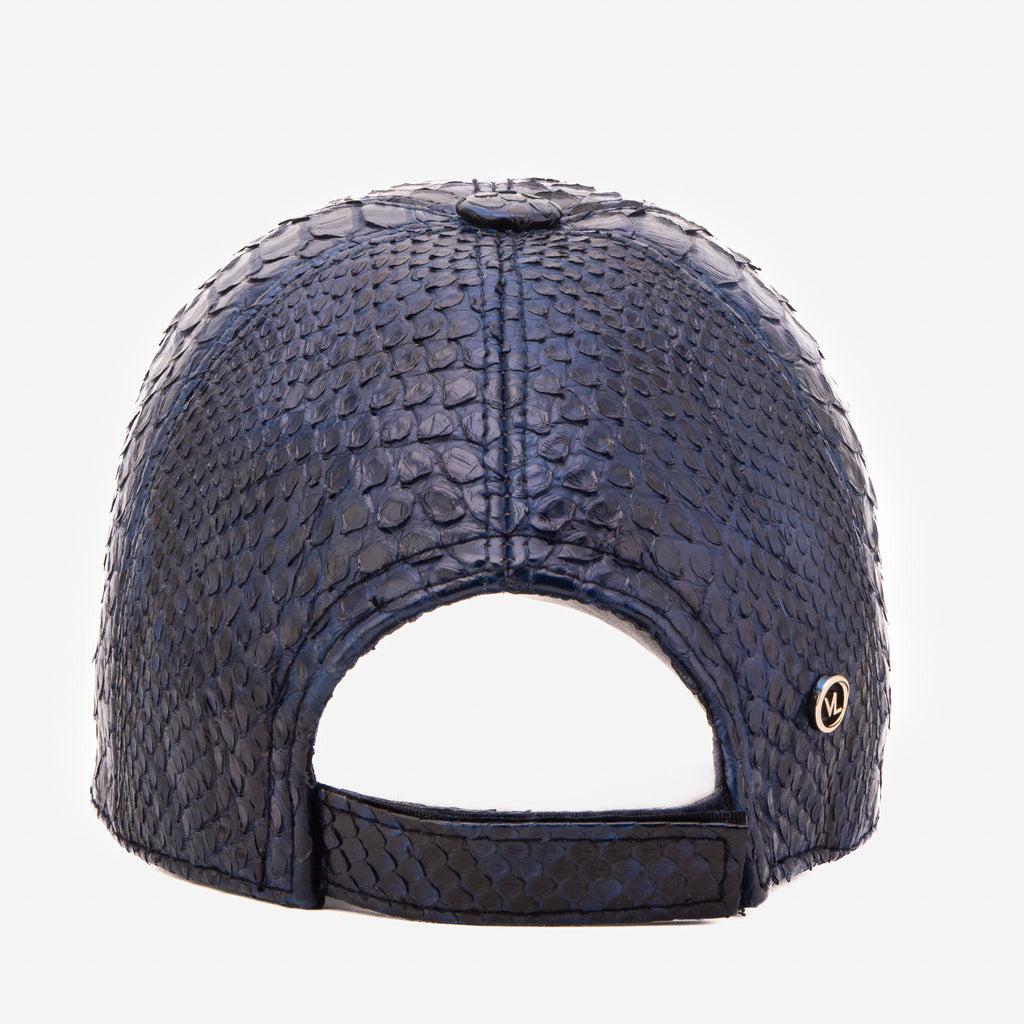 Boss Navy Blue Snake Leather Cap