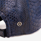 Boss Navy Blue Snake Leather Cap