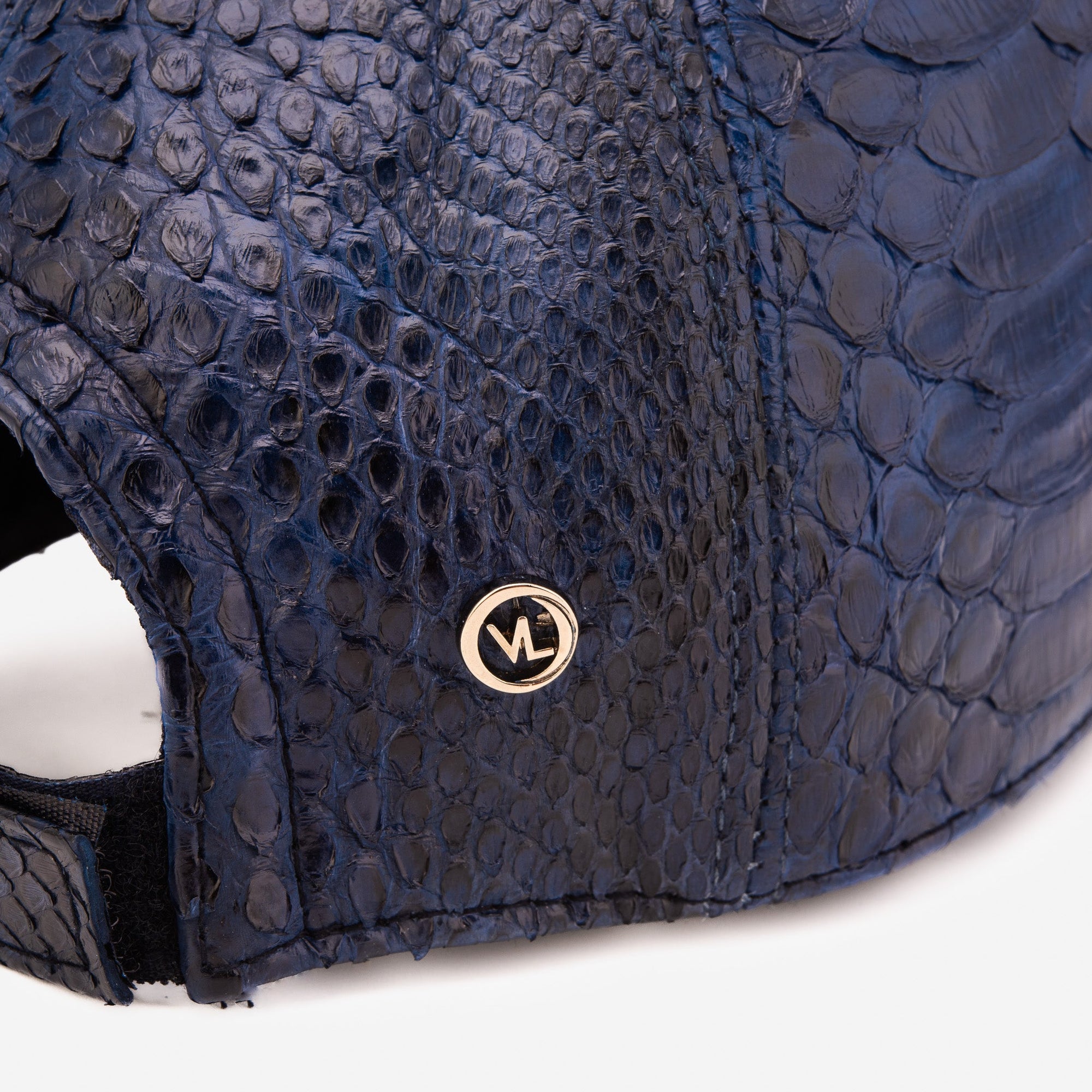 Boss Navy Blue Snake Leather Cap